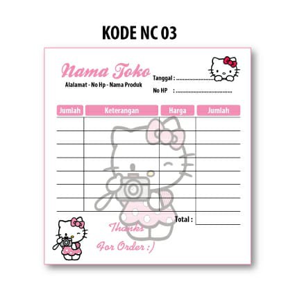 

NOTA / KWITANSI CUSTOM MURAH!!