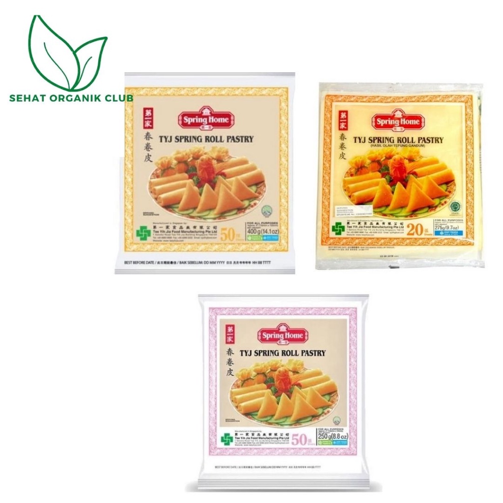Spring home TYJ Spring Roll Pastry 20 Sheets 275 gr ; Roll Pastry 50 Sheets 15cm 400gr ; Roll Pastry