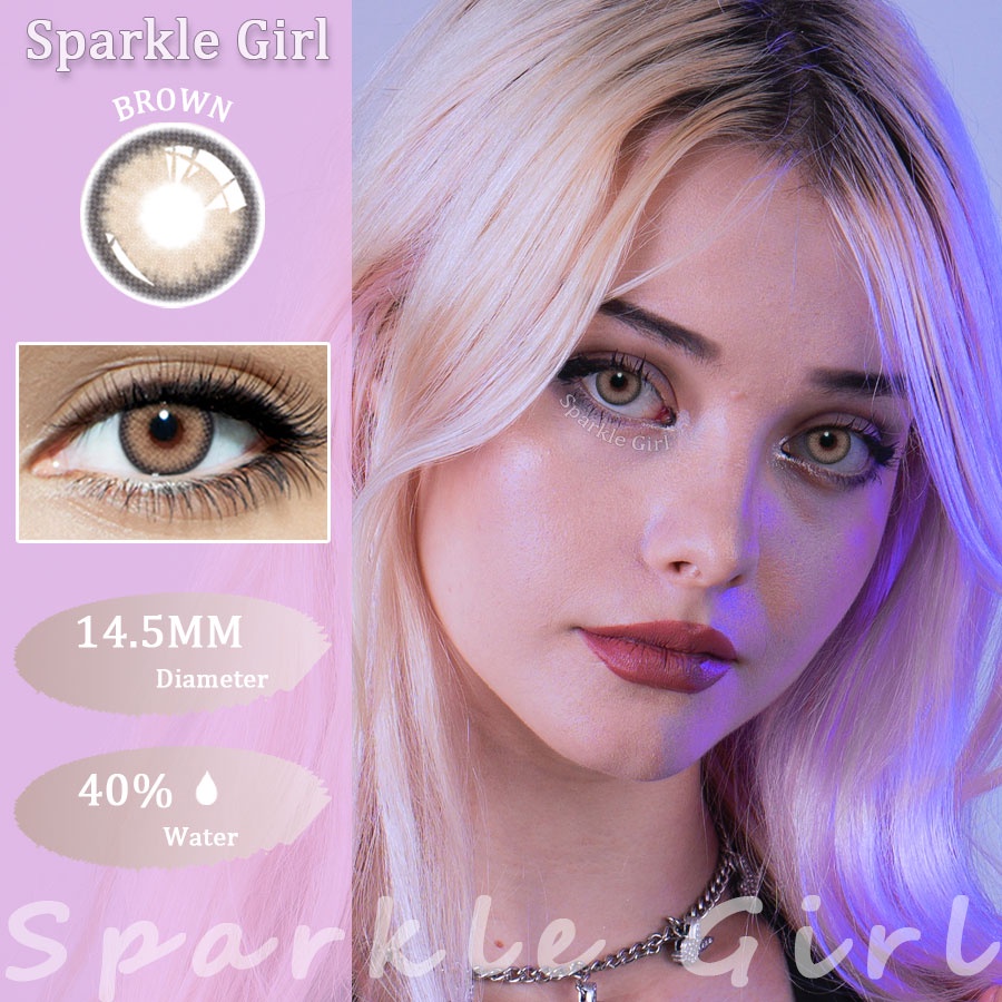 (COD)Menyinarimu Softlens Minus(-1~-6) MYAKHIE Softlen Minus Lensa Mata Brown Warna Lensa Kontak Soflen