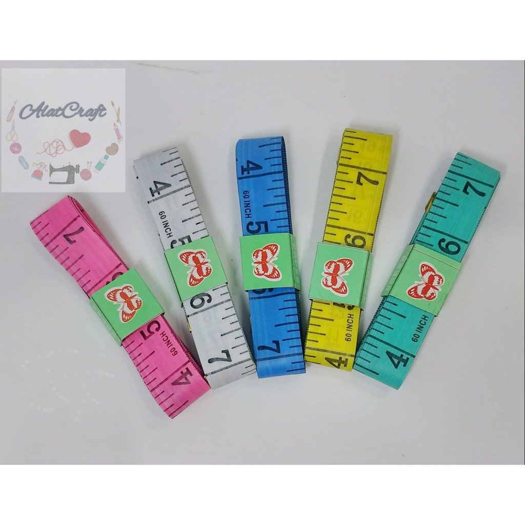 METERAN JAHIT BAJU BESAR / METERAN PITA / ALAT UKUR MERK BUTTERFLY 150 CM