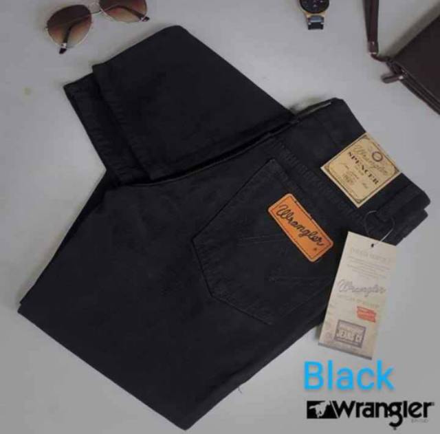 CELANA JEANS PRIA COWOK HITAM STANDAR