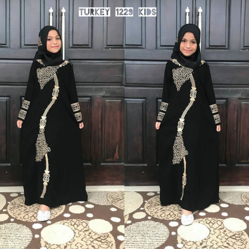 Gallery Exclusive Abaya Hitam Gamis Anak Bordir Turkey 1229 Kids