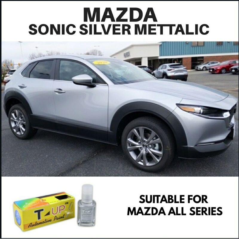 T-UP CAT OLES MAZDA SONIC SILVER METTALIC CONTOH CAT SONIC SILVER MAZDA SAMPLE CAT MAZDA SILVER MET