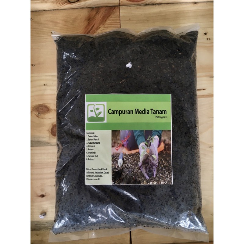 CAMPURAN MEDIA TANAM POTTING MIX + B1 + FURADAN 3GR + ANTRACOL