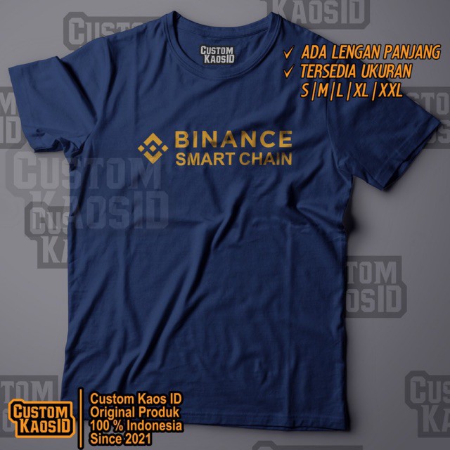 Kaos Binance Smart Chain Terbaru, Kaos Pria Crypto Baju Kripto Trading Coin BNB