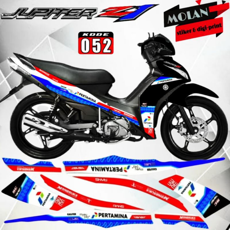 Decal Sticker Striping Variasi Jupiter Z1 2013-2019 MANDALIKA / PERTAMINA | Decal Jupiter RC | Decal