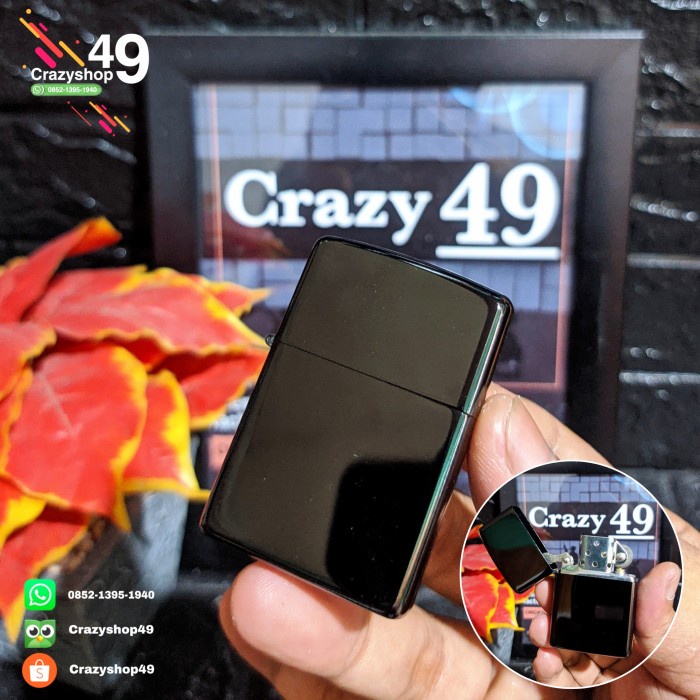 Korek Api Zippo Polos Black Ice / Korek Zippo / Zippo