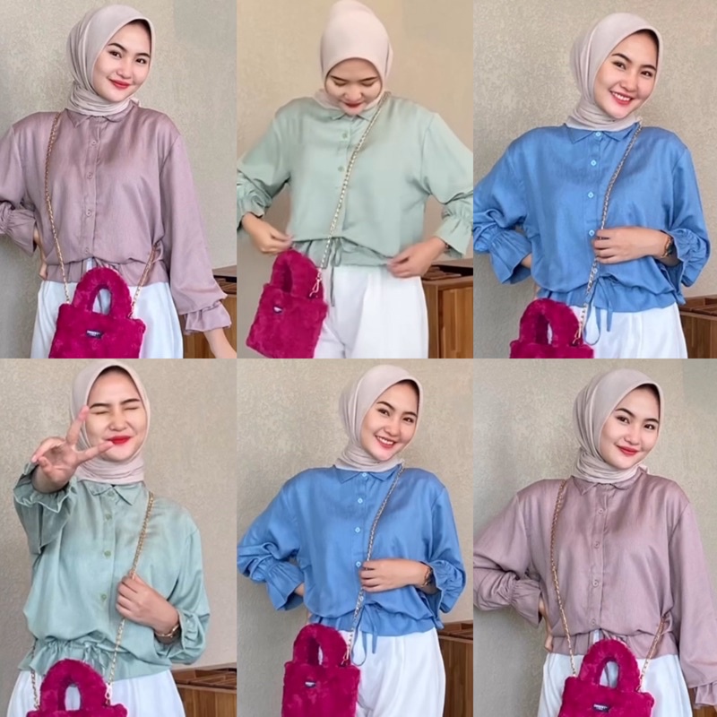 Rea Blouse/Kemeja blouse wanita Ld 110 120