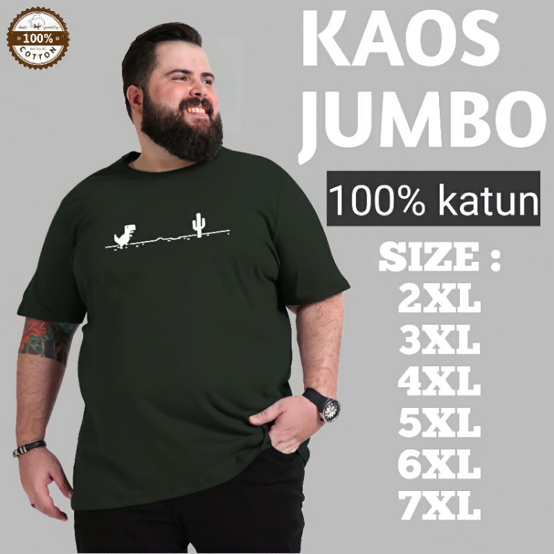 kaos jumbo pria 2XL,3XL,4XL,5XL,6XL,7XL oversize kaos bigsize kaos distro pria jumbo