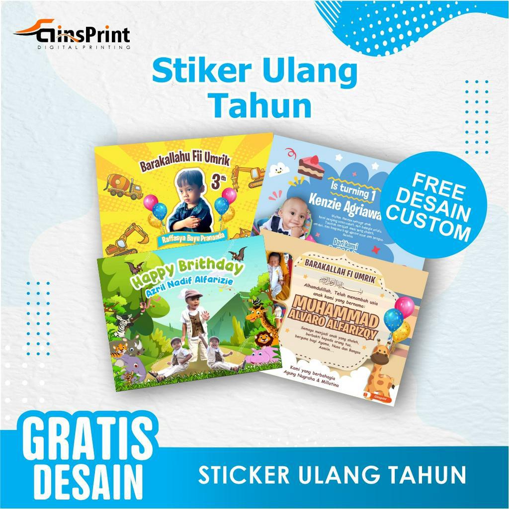 

stiker ulang tahun anak DESAIN CUSTOM GRATIS