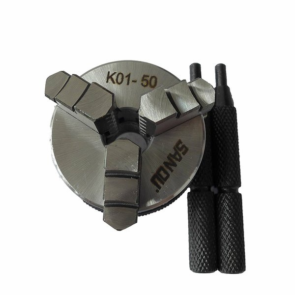 Chuck Bubut 2in 50mm Kaki Rahang 3 Mini Lathe Chuck 3 JawJaws 2 in 2 inch M14x1 San Ou K01-50