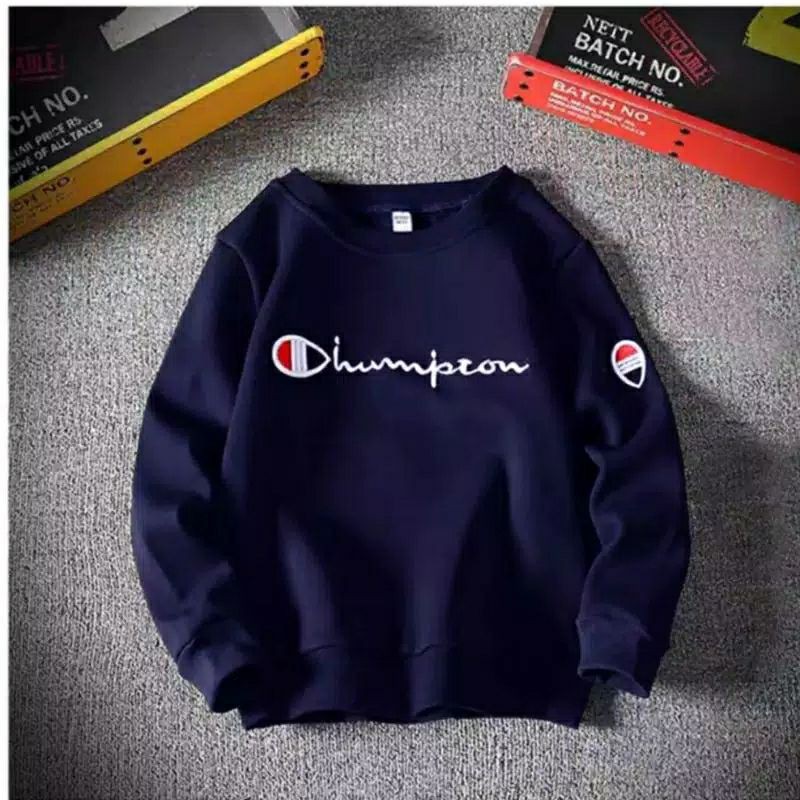 ( COD ) SWEATER CREWNECK C4MPION SCRIP LOGO PRIA &amp; WANITA