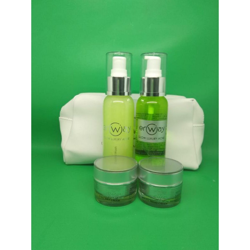 Paket ERWAY Glowing Luxury Acne BPOM dengan POUCH