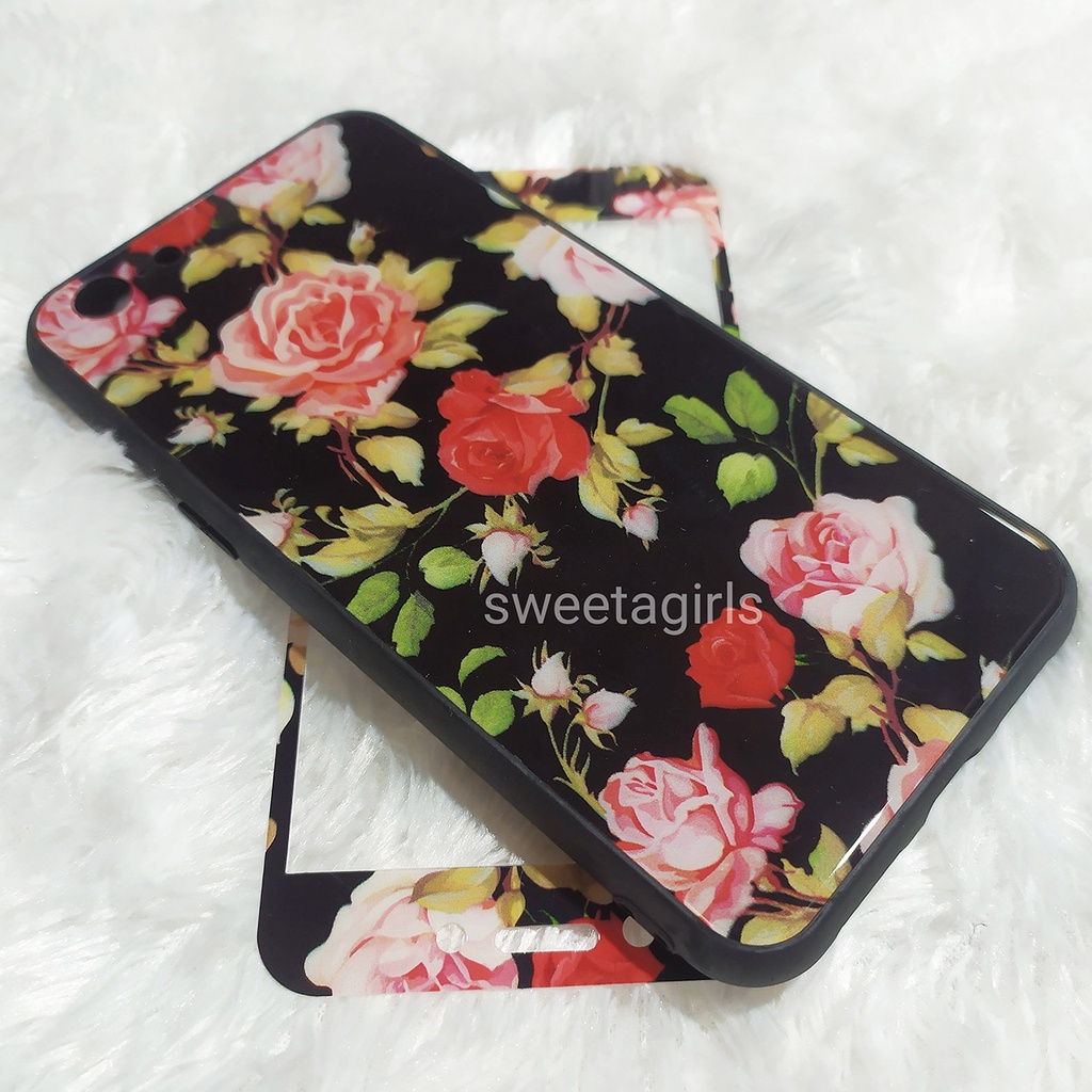 Casing Oppo A71 Premium Case Glossy Floral + Anti Gores - sweetacase.id - Motif Floral / Bunga - Bisa Bayar Ditempat / COD / Casing Terbaru / Karakter Lucu / Casing Floral / Bunga / Case murah / diskon / Import / Sosialita