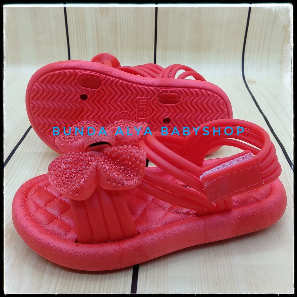 Sendal Anak Perempuan Usia 5 6 7 Tahun Merah Alas Karet Sepatu Sandal Anak Cewek Tali Pita Anti Licin Alas Karet Size 24 - 35 Sandal Anak Karet Sandal Anak Tali Sendal Anak Elastis