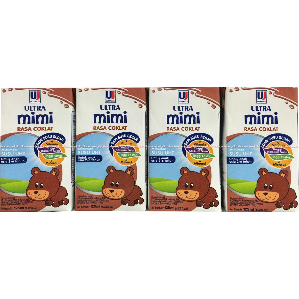 Susu ultra mimi coklat full cream susu UHT 125ml Siao Minum Cokelat