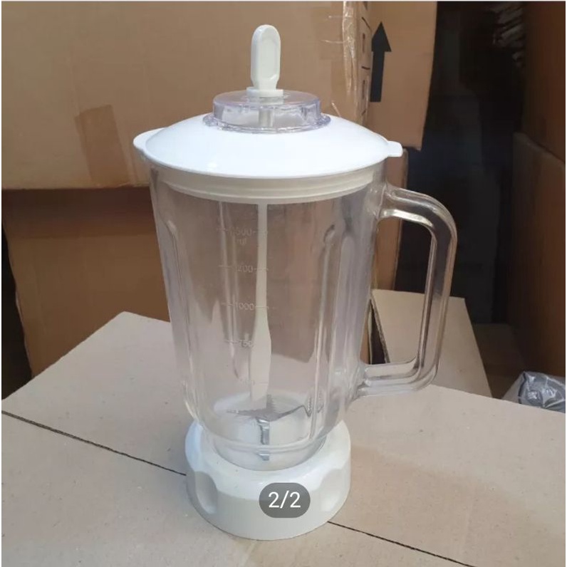 SET GELAS KACA BLENDER PHILIPS HR 2815 JADUL