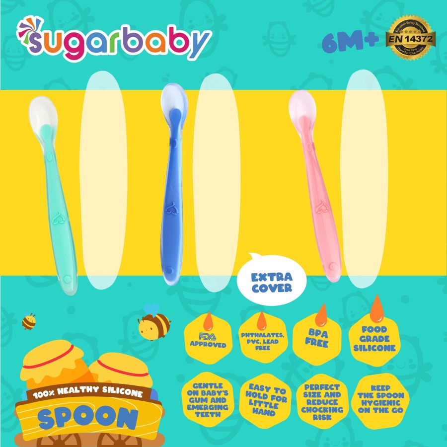 Sugar Baby Healthy Silicone Spoon With Cover