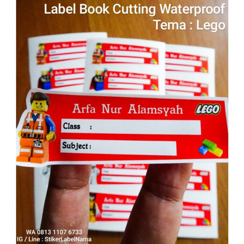 

LEGO ~ LABEL BOOK CUTTING WATERPROOF / LABEL BOOK WATERPROOF / LABEL BUKU ANAK / STIKER BUKU ANAK