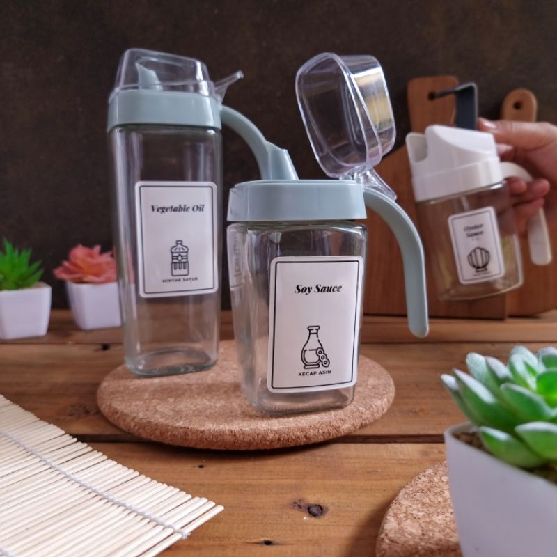 

READY & CUSTOM - STICKER Min 5 pcs Minyak, Saus, Kecap ICON (Ujung Tumpul) - Sticker Label Bumbu Dapur dan Rumah - Kitchen Essentials - Custom Waterproof Anti Air