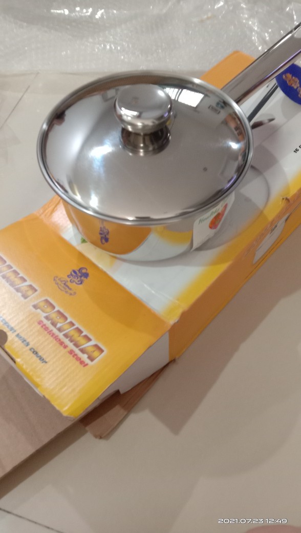 Bima Panci Susu 16 Cm Dan 18 Cm Saucepan With Cover Stainless Steel