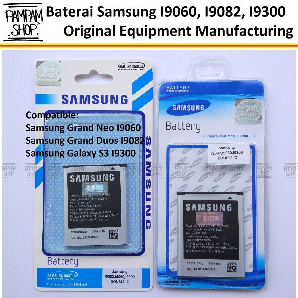 Baterai Handphone Samsung Galaxy Grand Duos 1 Grand Neo S3 I9082 I9060 I9300 Original OEM 100%  Battery, Batrai, Batre, I 9082, 9300, 9060, HP, SEIN