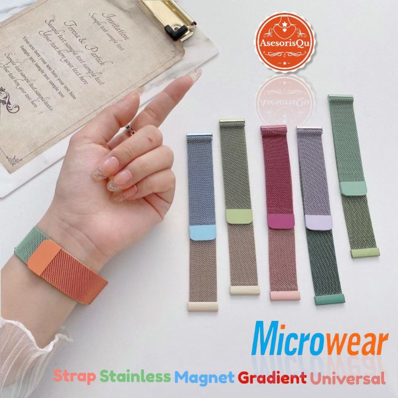 Strap Smartwatch Stainless Magnet Millanese Loop Gradient 22mm Microwear L5 L7 L8 L9 L11 L13 L13C L1