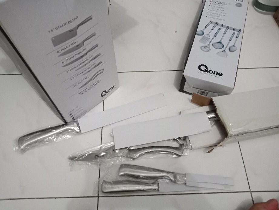 Oxone Ox-982 Master Knife Bamboo Block Pisau Set Ox982
