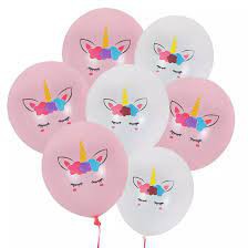 10 PCS BALON LATEX KARAKTER UNICORN TANDUK PUTIH / UNICORN TANDUK PINK 12 INCH TEBAL