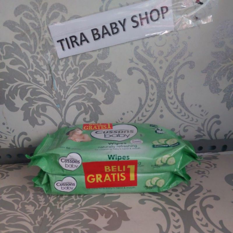 CUSSONS BABY WIPES HIJAU BY1 GET 1