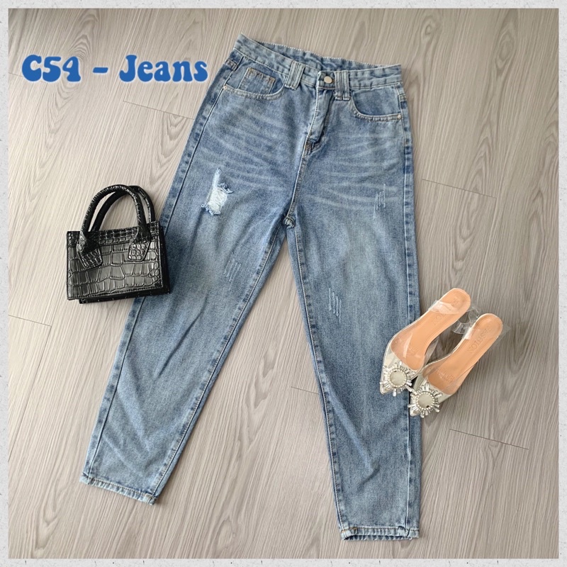 [LUXE.DLABEL]-C54 Jeans | Celana Panjang Jeans Highwaist wanita Boyfriend Jeans Import Wanita