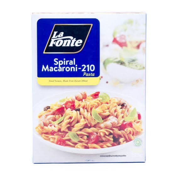 

LA FONTE SPIRAL MACARONI PASTA 225 GRAM