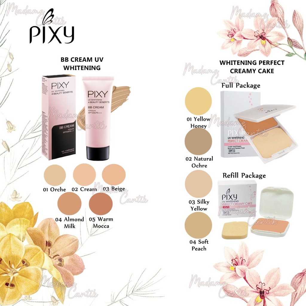 ✿ MADAME ✿ PIXY UV WHITENING 4 BEAUTY BENEFITS BB CREAM CREAMY CAKE - BEDAK CREAM ORIGINAL