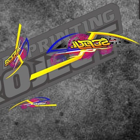 (cod) SCOOPY bayak warna stiker striping list motor HONDA SCOOPY 002 Racing SCOOPY