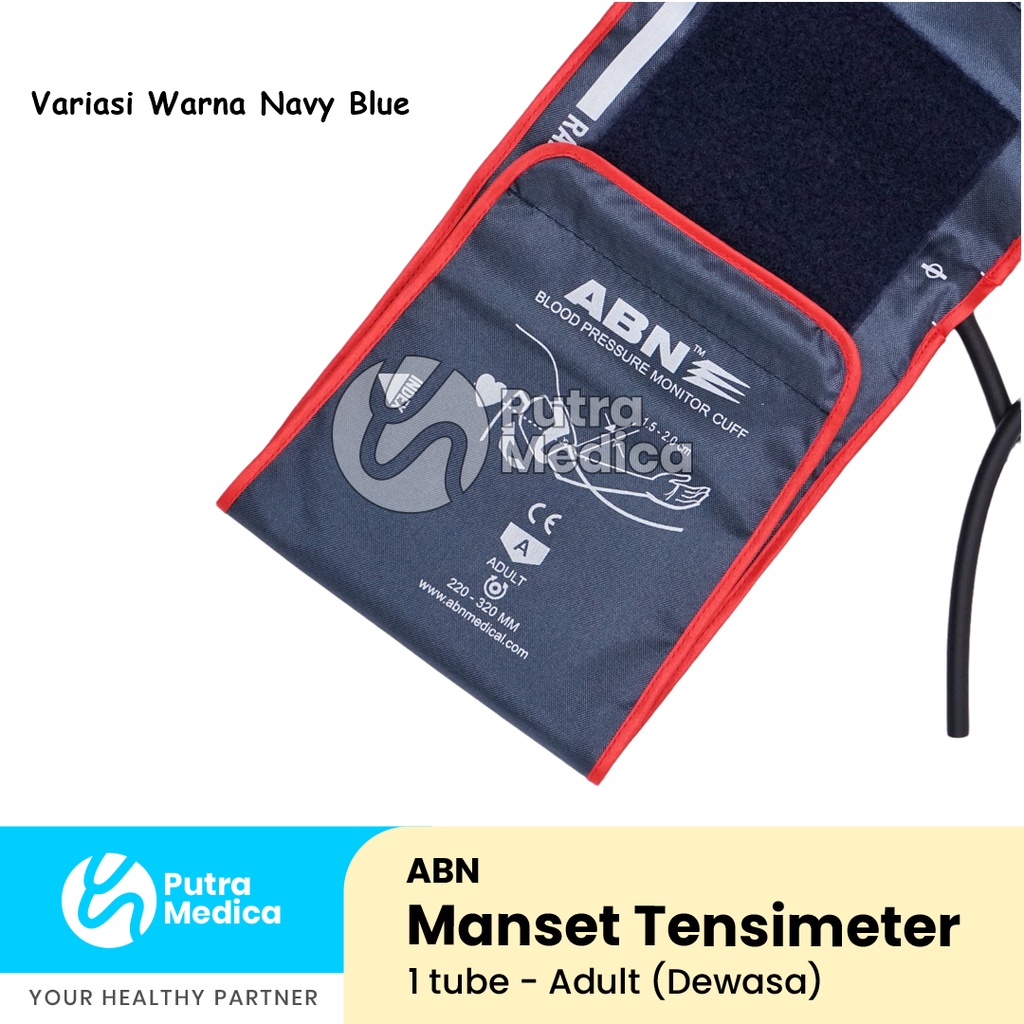 ABN Manset Tensimeter 1 Selang Dewasa / Nylon Cuff / Sparepart Tensimeter