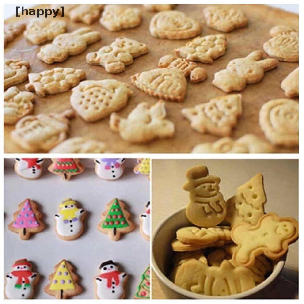 4 Pcs Cetakan Kue / Biskuit / Fondant Motif Natal