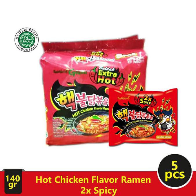 

Samyang Green Hot Chiken Ramen Buldak Extra Hot 140gr @5pcs