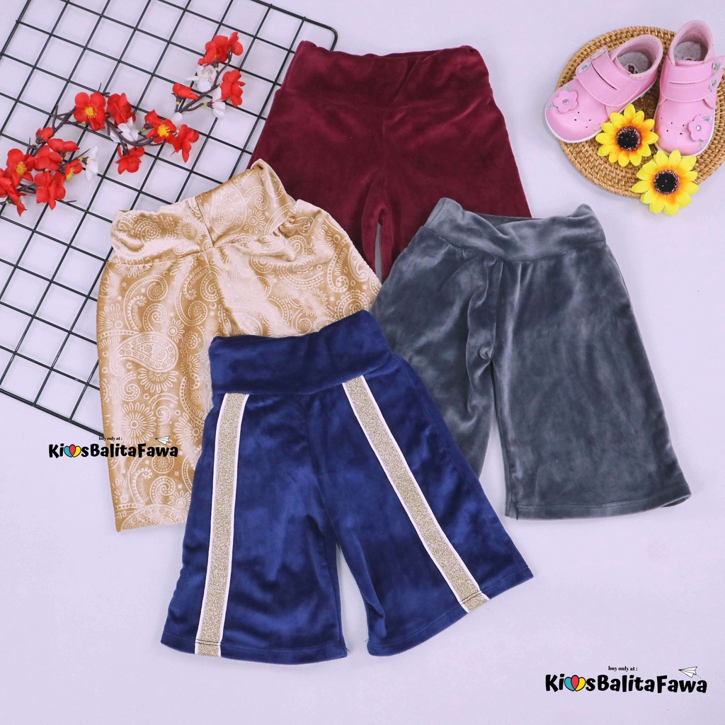 Kulot Anak Premium uk 1-4 Tahun / Celana Codoray 3per4 Anak Perempuan Skirt Bawahan Polos Pendek Pants Murah ZR Vedia