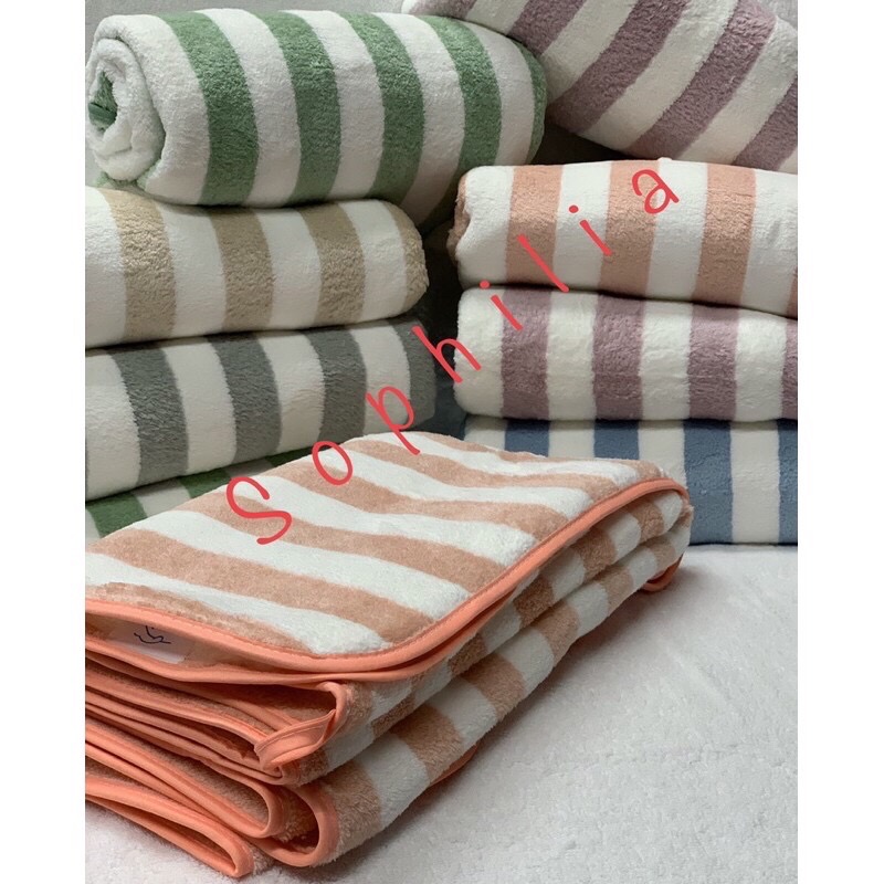 Handuk Quick Dry Microfibre Microfiber Salur 70x140 Super Lembut Super Serap