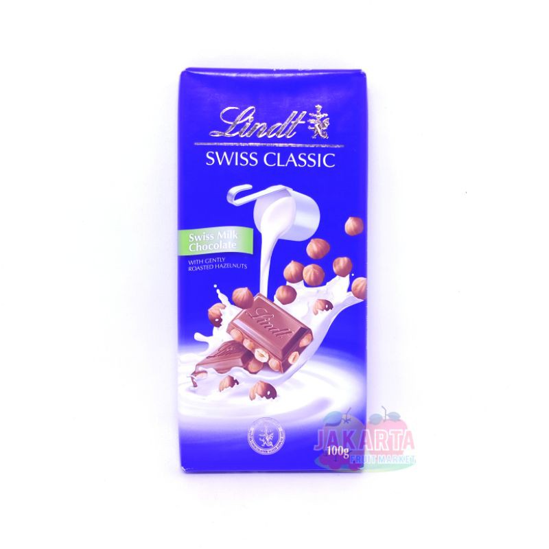 

(COKELAT) LINDT SWISS CLASSIC MILK HAZELNUT 100G