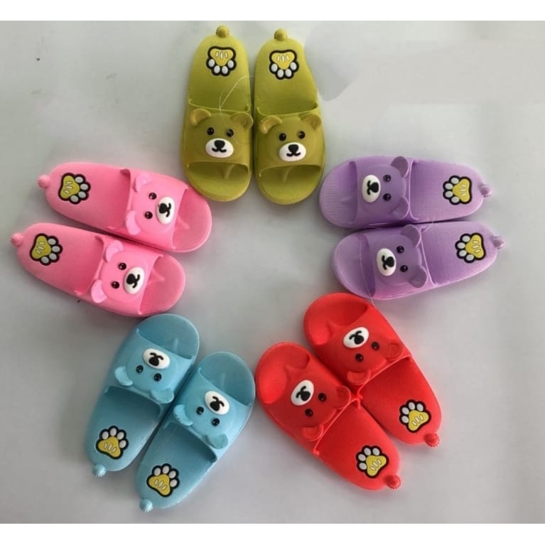 Sandal Selop Anak Perempuan Jelly Sendal Kokop Beruang 999 Balance