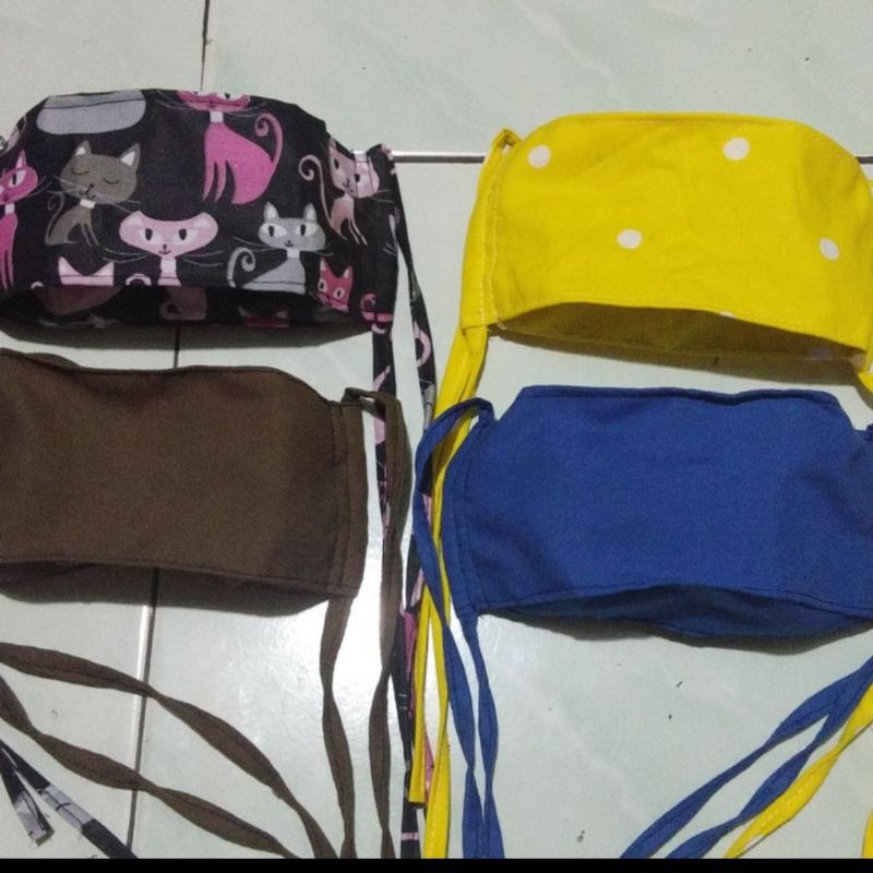 Masker kain katun 3D hijab