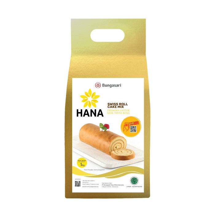 

BISA COD Bungasari Hana Swiss Roll Cake Mix Vanilla 1 KG