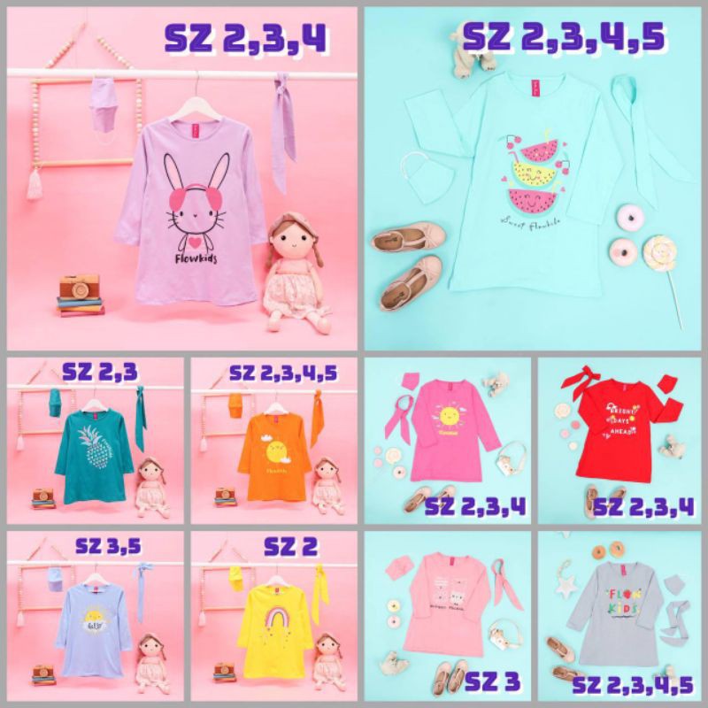 kaos anak atasan tunik anak pakaian anak perempuan