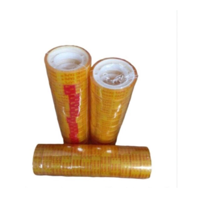 

isolasi bening kecil HOKO TAPE (Isolasi stationary kecil). 1 pack (isi 12pcs)