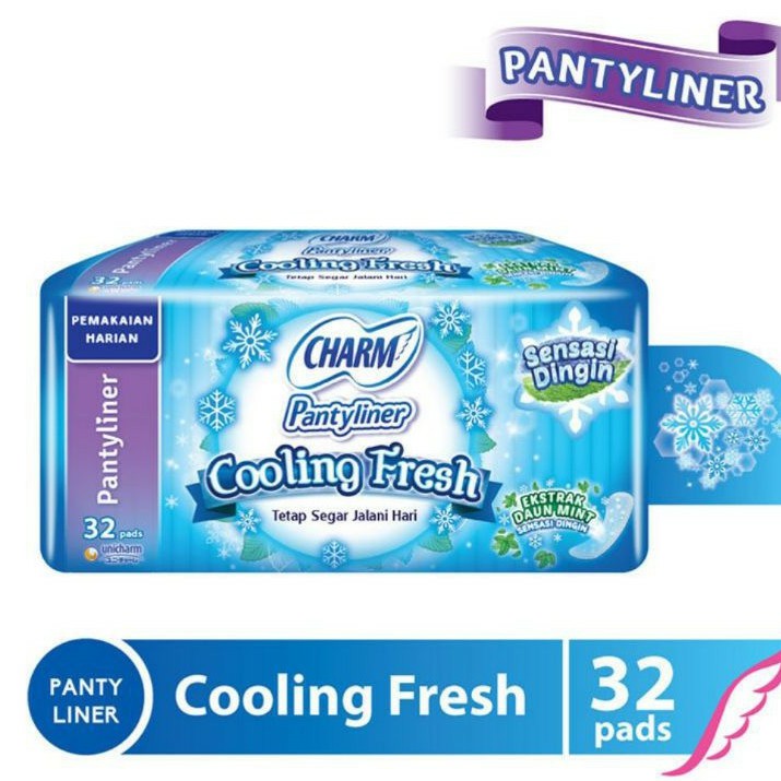 CHARM PANTYLINER COOLING FRESH 32'S