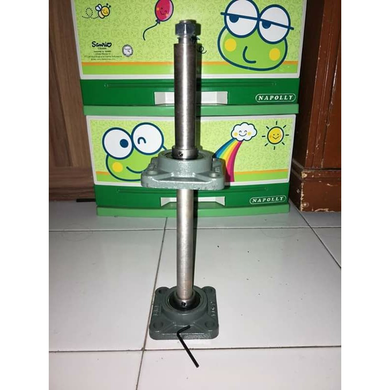 AS + BEARING 20 mm Besi Bubutan Asli Full