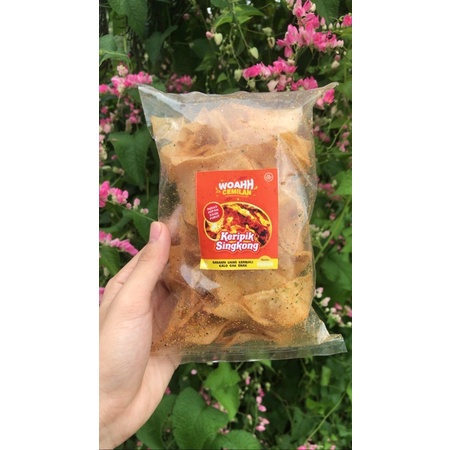 woahhcemilan/aneka cemilann/makanan ringan/keripik/basreng/makaroni/jajanan/ukuran sedang-Keripik pedas sopan