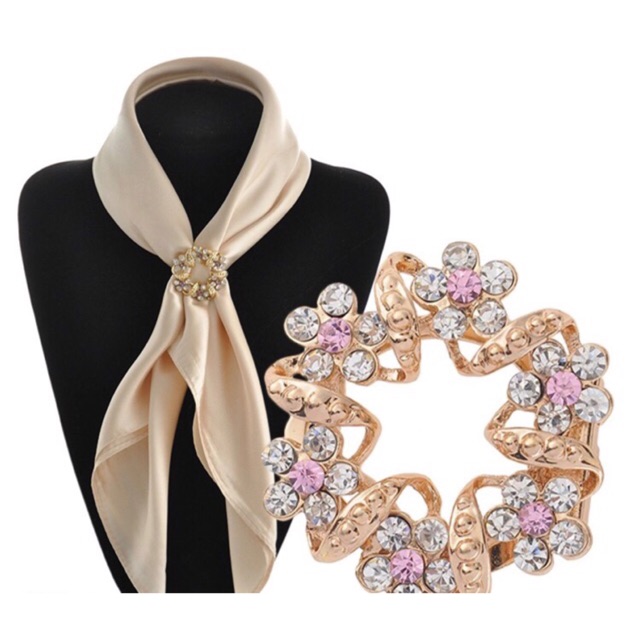 jepit hijab / bros jilbab / brooch bunga cherry