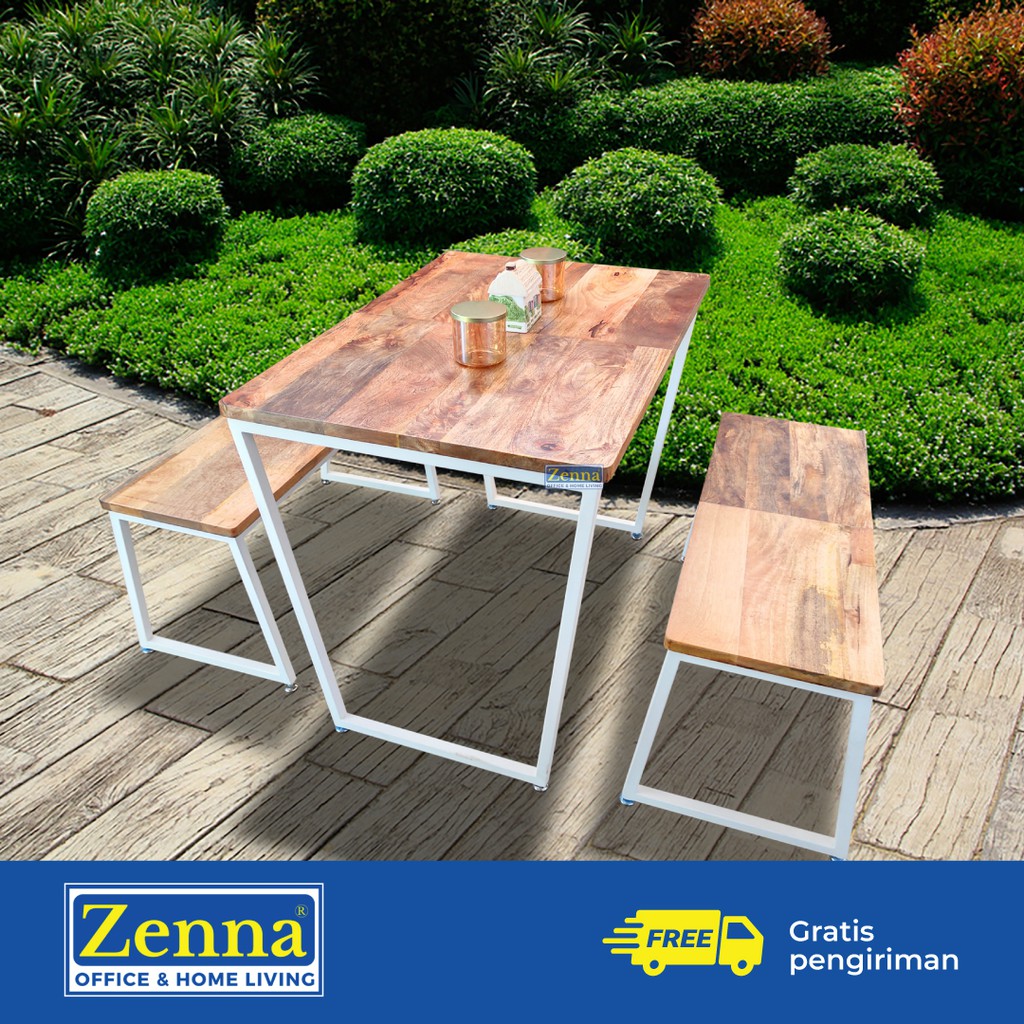 Zenna dining set trapez / meja makan